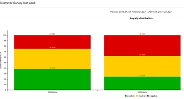 Report sulla distribuzione della fedeltà dei clienti (NPS)